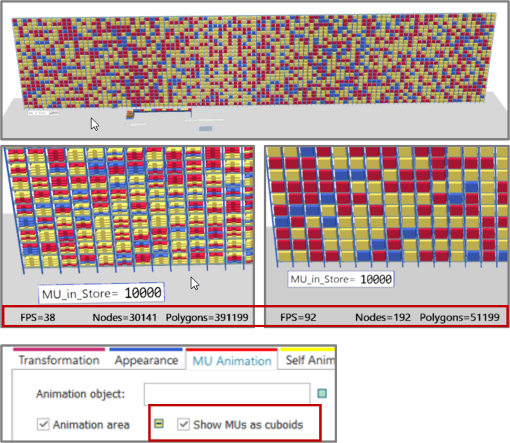 captura de tela mostrando os aprimoramentos de visualização do plant simulation